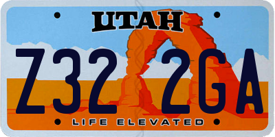 UT license plate Z322GA