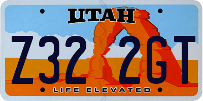 UT license plate Z322GT