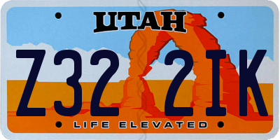 UT license plate Z322IK