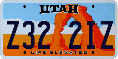 UT license plate Z322IZ