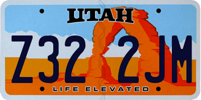 UT license plate Z322JM