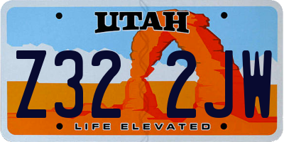 UT license plate Z322JW