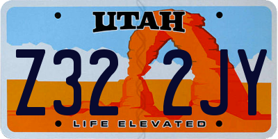 UT license plate Z322JY