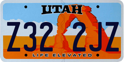 UT license plate Z322JZ