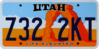 UT license plate Z322KT