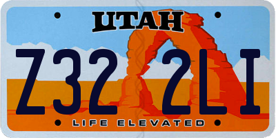 UT license plate Z322LI