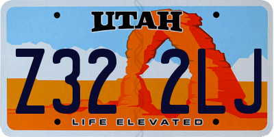 UT license plate Z322LJ