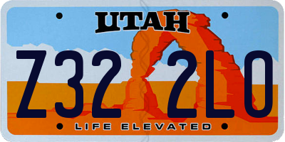 UT license plate Z322LO