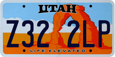 UT license plate Z322LP