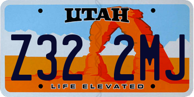UT license plate Z322MJ