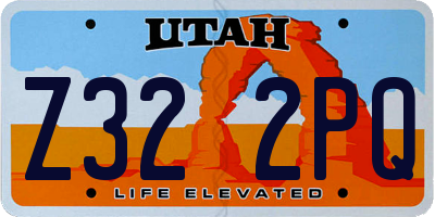 UT license plate Z322PQ