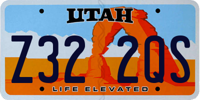 UT license plate Z322QS