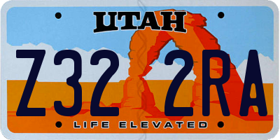 UT license plate Z322RA
