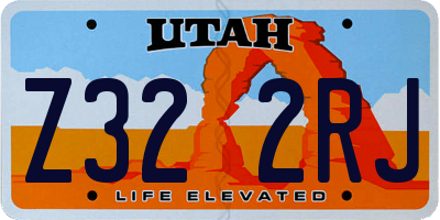 UT license plate Z322RJ