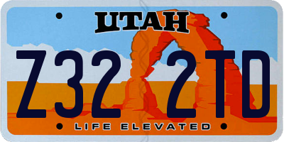 UT license plate Z322TD