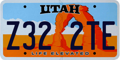 UT license plate Z322TE
