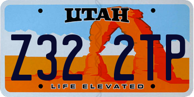 UT license plate Z322TP
