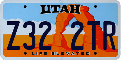 UT license plate Z322TR
