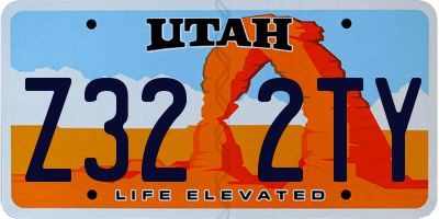 UT license plate Z322TY