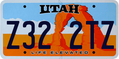 UT license plate Z322TZ