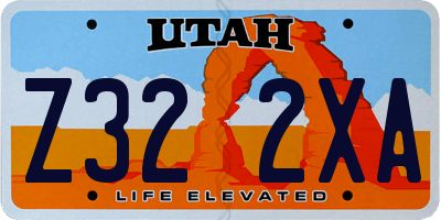 UT license plate Z322XA