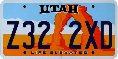 UT license plate Z322XD