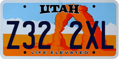 UT license plate Z322XL