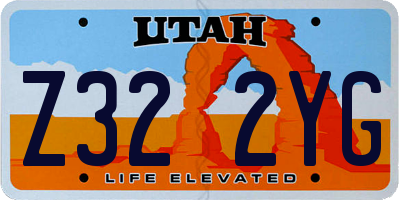UT license plate Z322YG