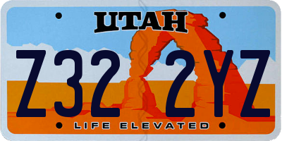 UT license plate Z322YZ