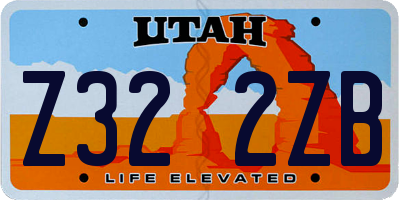 UT license plate Z322ZB