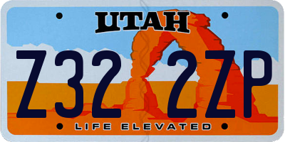UT license plate Z322ZP