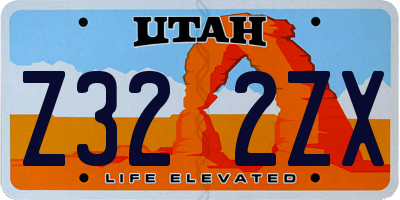 UT license plate Z322ZX