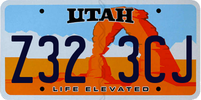 UT license plate Z323CJ