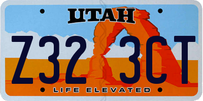 UT license plate Z323CT