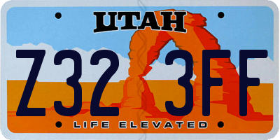 UT license plate Z323FF