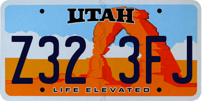UT license plate Z323FJ
