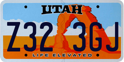 UT license plate Z323GJ