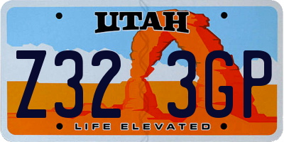 UT license plate Z323GP