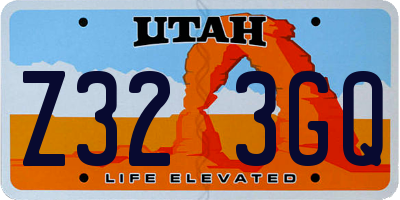 UT license plate Z323GQ