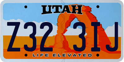 UT license plate Z323IJ
