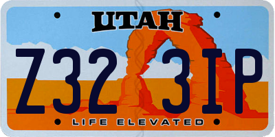 UT license plate Z323IP