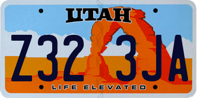 UT license plate Z323JA