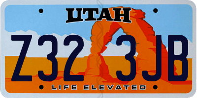 UT license plate Z323JB