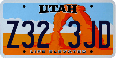 UT license plate Z323JD