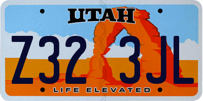 UT license plate Z323JL