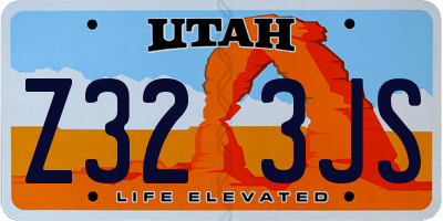 UT license plate Z323JS