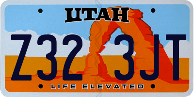 UT license plate Z323JT