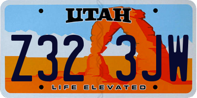 UT license plate Z323JW