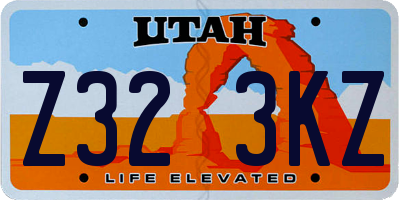 UT license plate Z323KZ