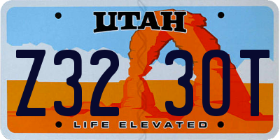 UT license plate Z323OT